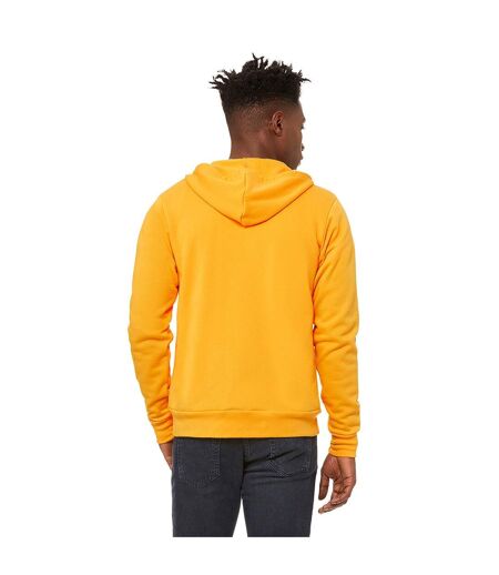 Canvas Unisex Zip-up Polycotton Fleece Hooded Sweatshirt / Hoodie (Gold)