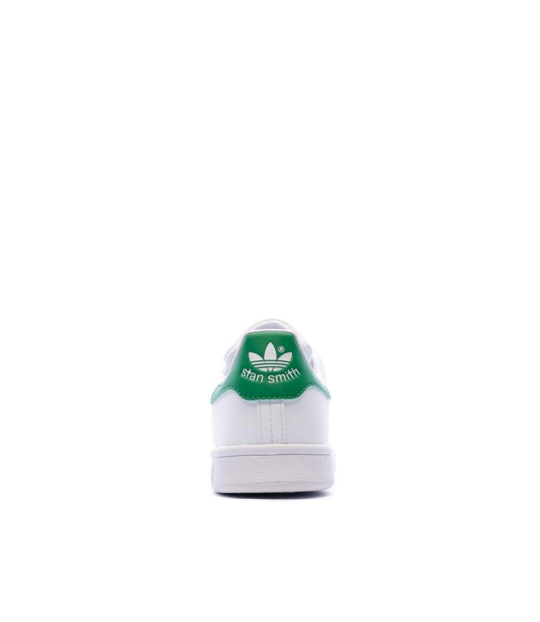 Stan smith baskets blanches/vertes femme adidas-3