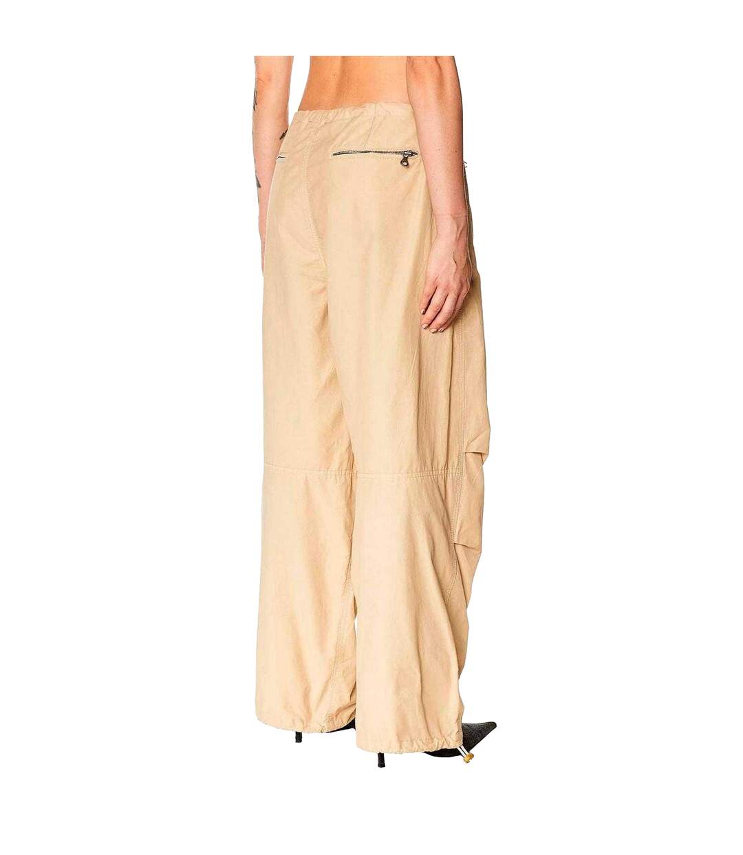 Womens/ladies Diamanda Loose Fit Cargo Trousers Natural Diesel-2