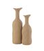 Vase Déco en Métal Agra 31cm Beige-2