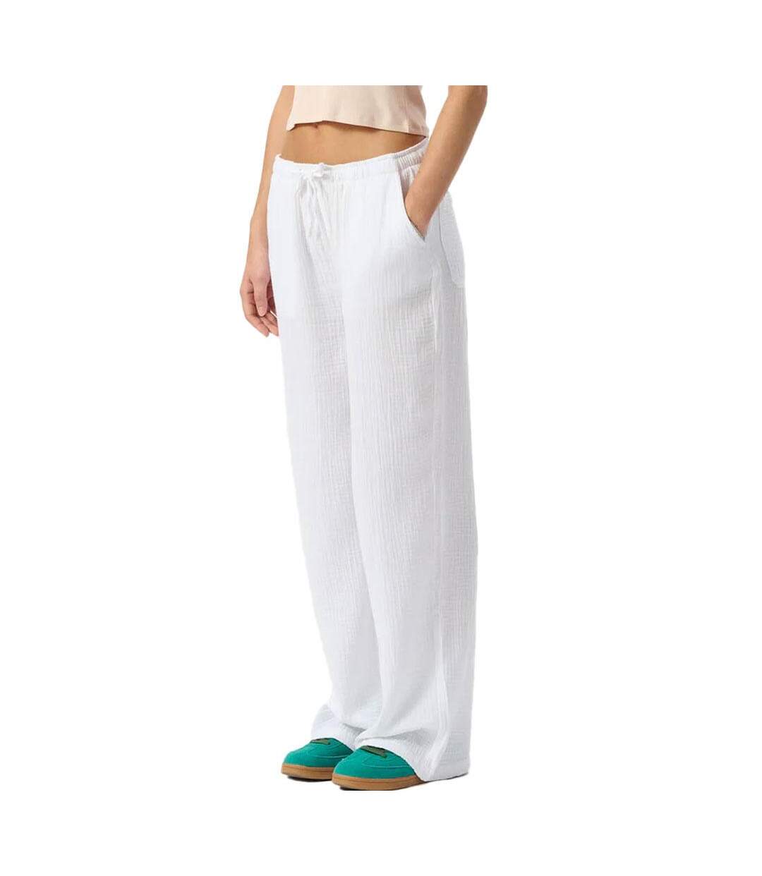 Pantalon fluide blanc femme teddy smith toon dark - l-1