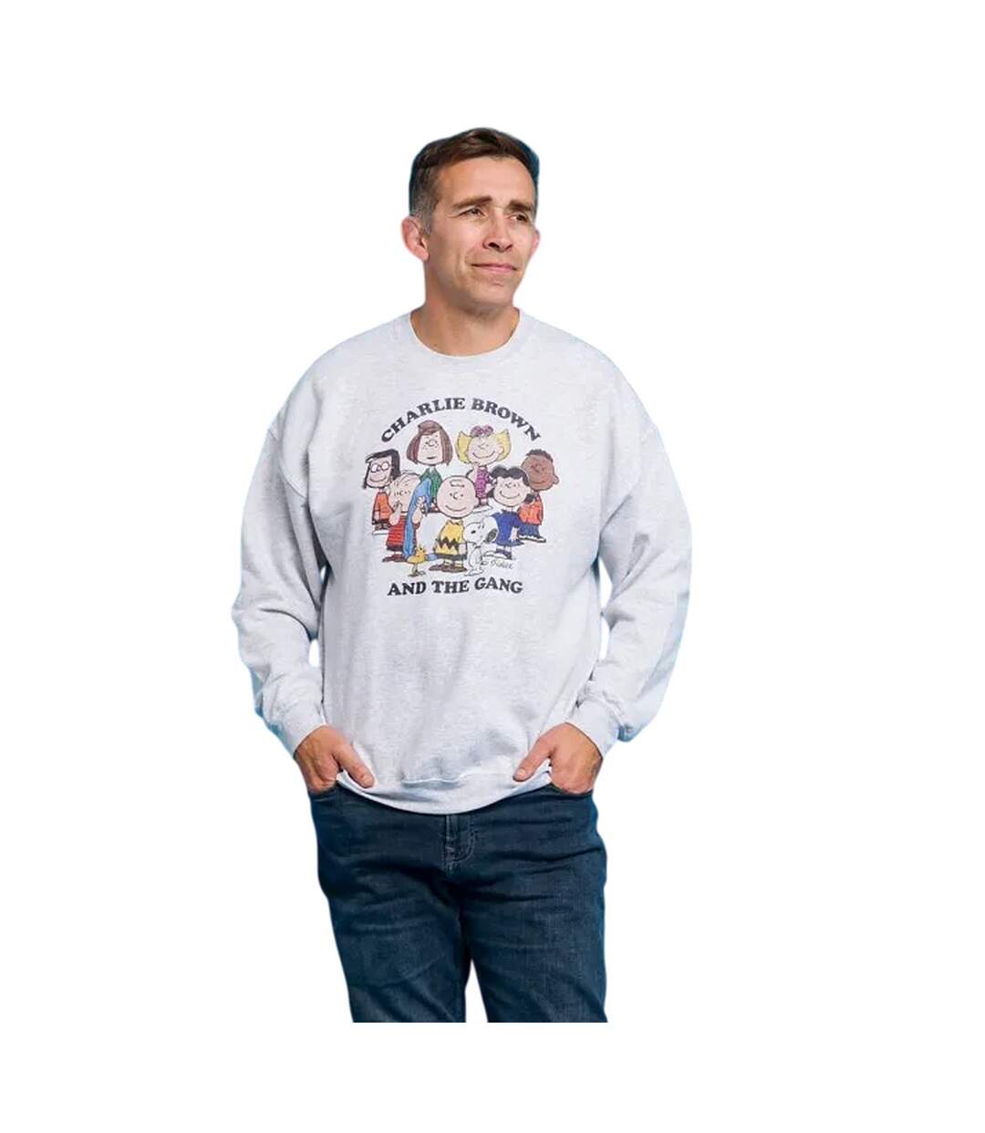 Sweat Charlie And The Gang Adulte Gris Peanuts-1