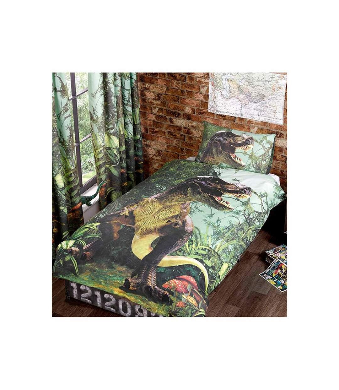 T-rex duvet cover set green Generic-3