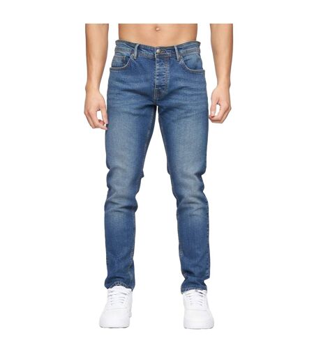 Jean Buraca Homme Délavé À La Pierre Ponce Crosshatch