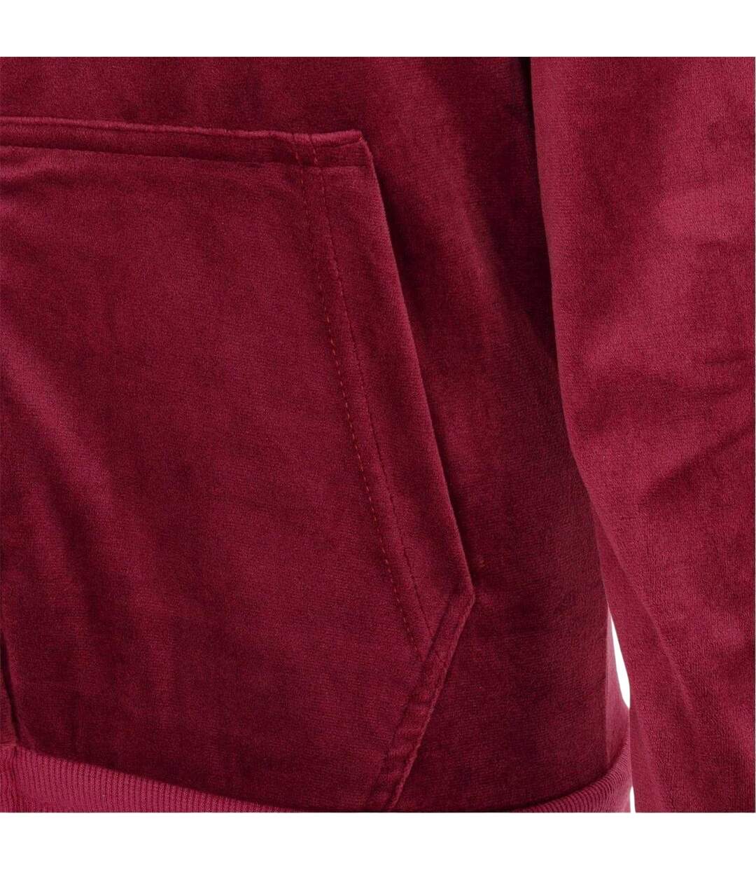 Womens/ladies Velour Tracksuit Set Fuchsia Miso-3