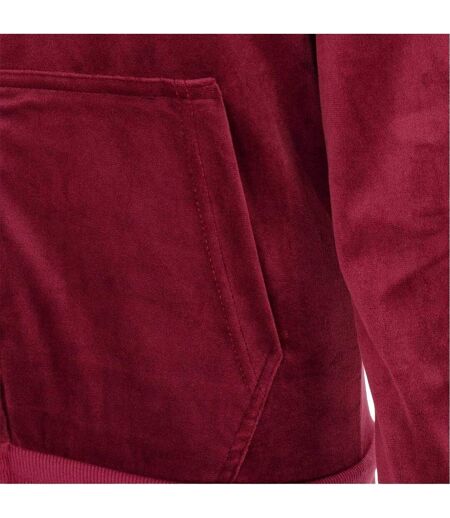 Womens/ladies Velour Tracksuit Set Fuchsia Miso