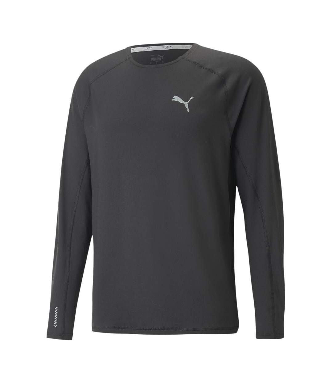 T-Shirt manches longues noir homme puma run cloudspun - l-1