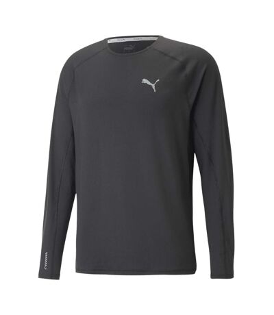 T-Shirt manches longues noir homme puma run cloudspun - l