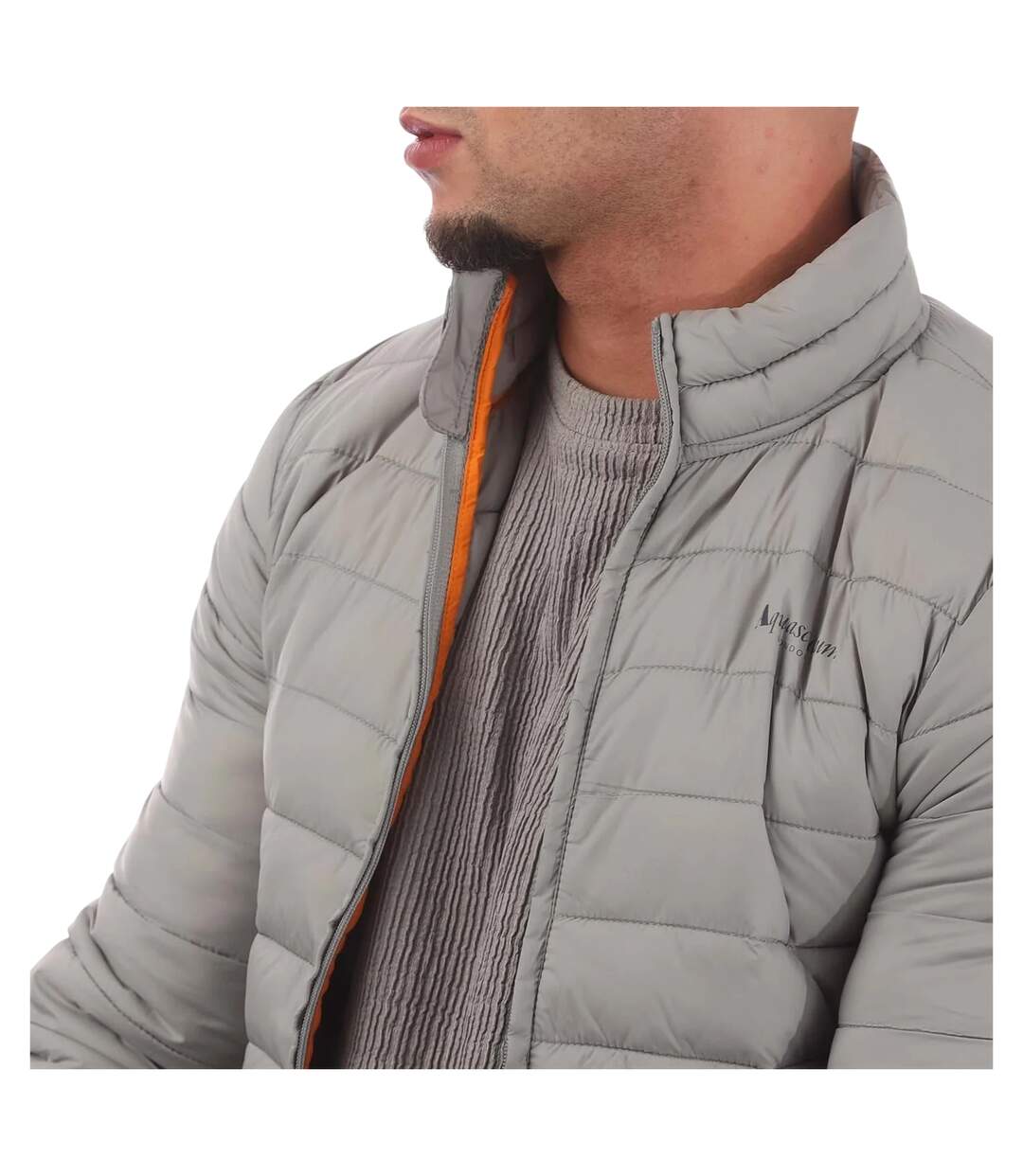 Mens Puffer Jacket Grey Aquascutum-4