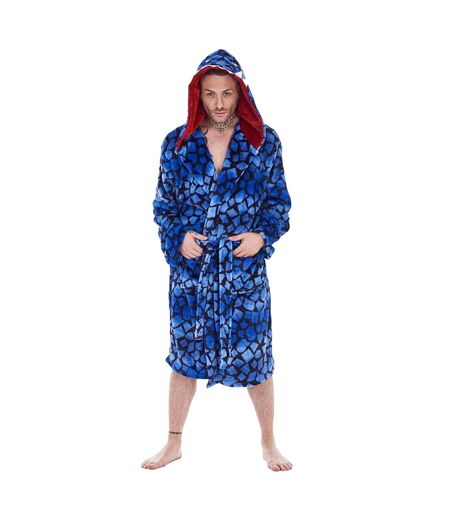 Robe De Chambre Motif/style Raptor Homme Bleu Noir Keanu