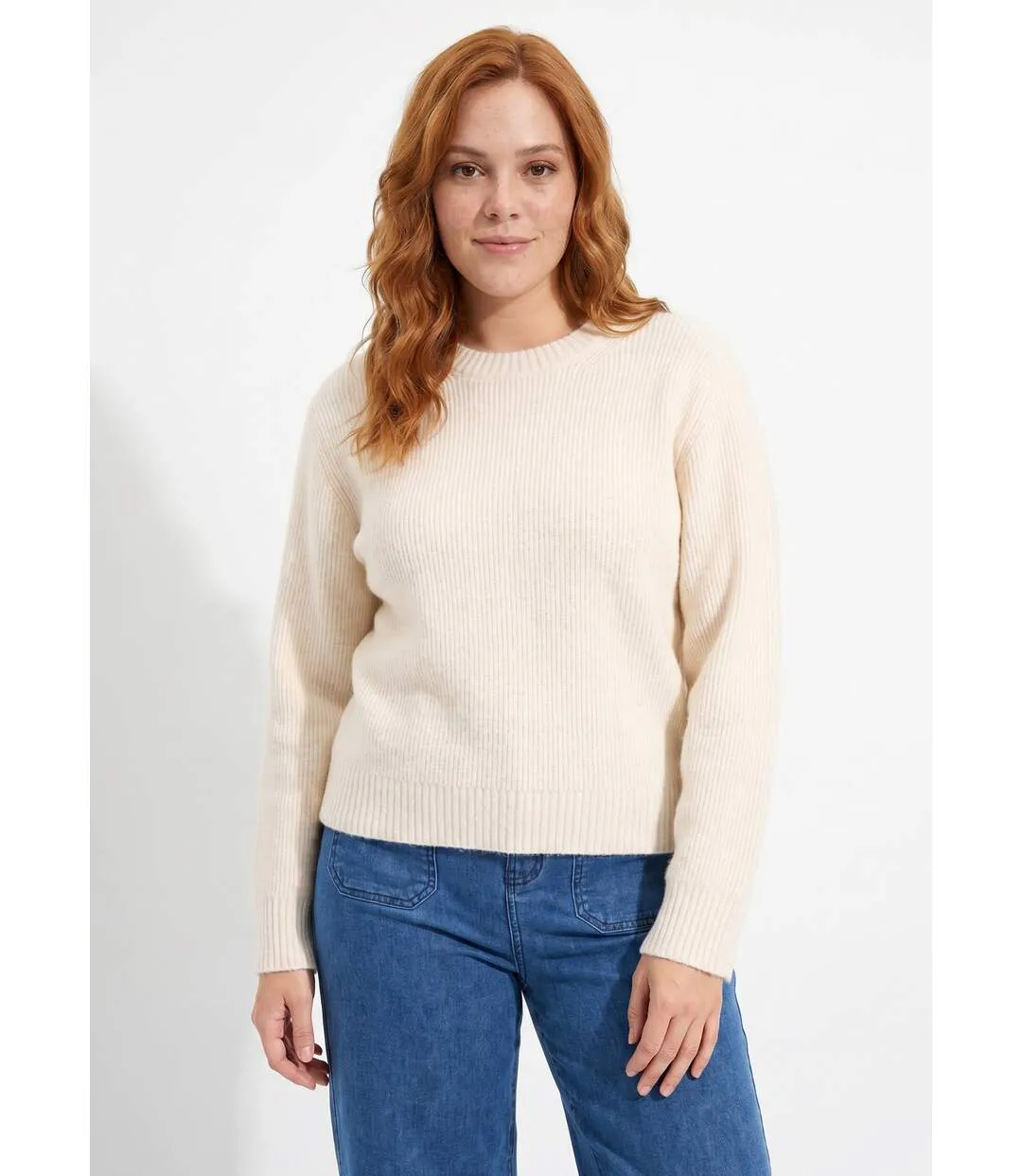 Pull chaud côtelé avec laine et fibres recyclées-1