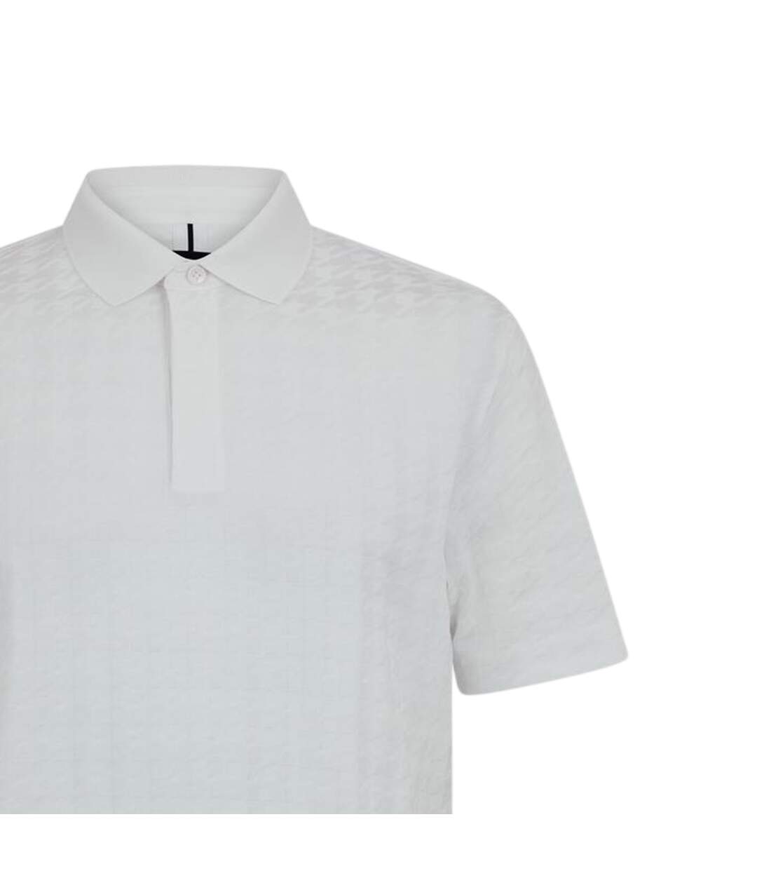 Polo Manches Courtes Motif/style Pied-de-poule Porsche Homme Blanc Boss-3