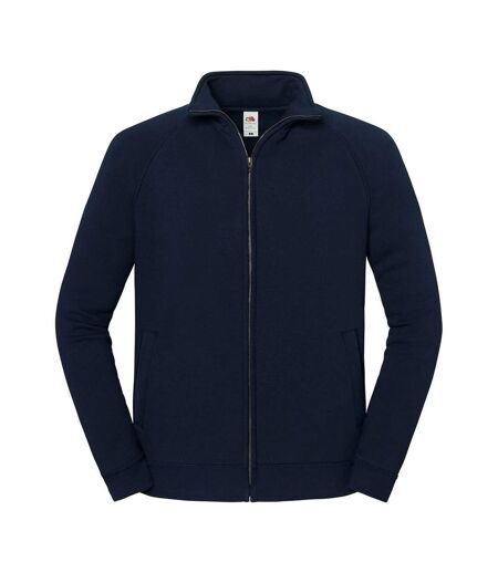 Unisex Adult Iconic Premium Sweat Jacket Deep Navy Fruit Of The Loom