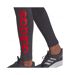 Legging Style 3 Rayures Essentials Femme Gris Foncé Chiné Rouge Vif Adidas-4