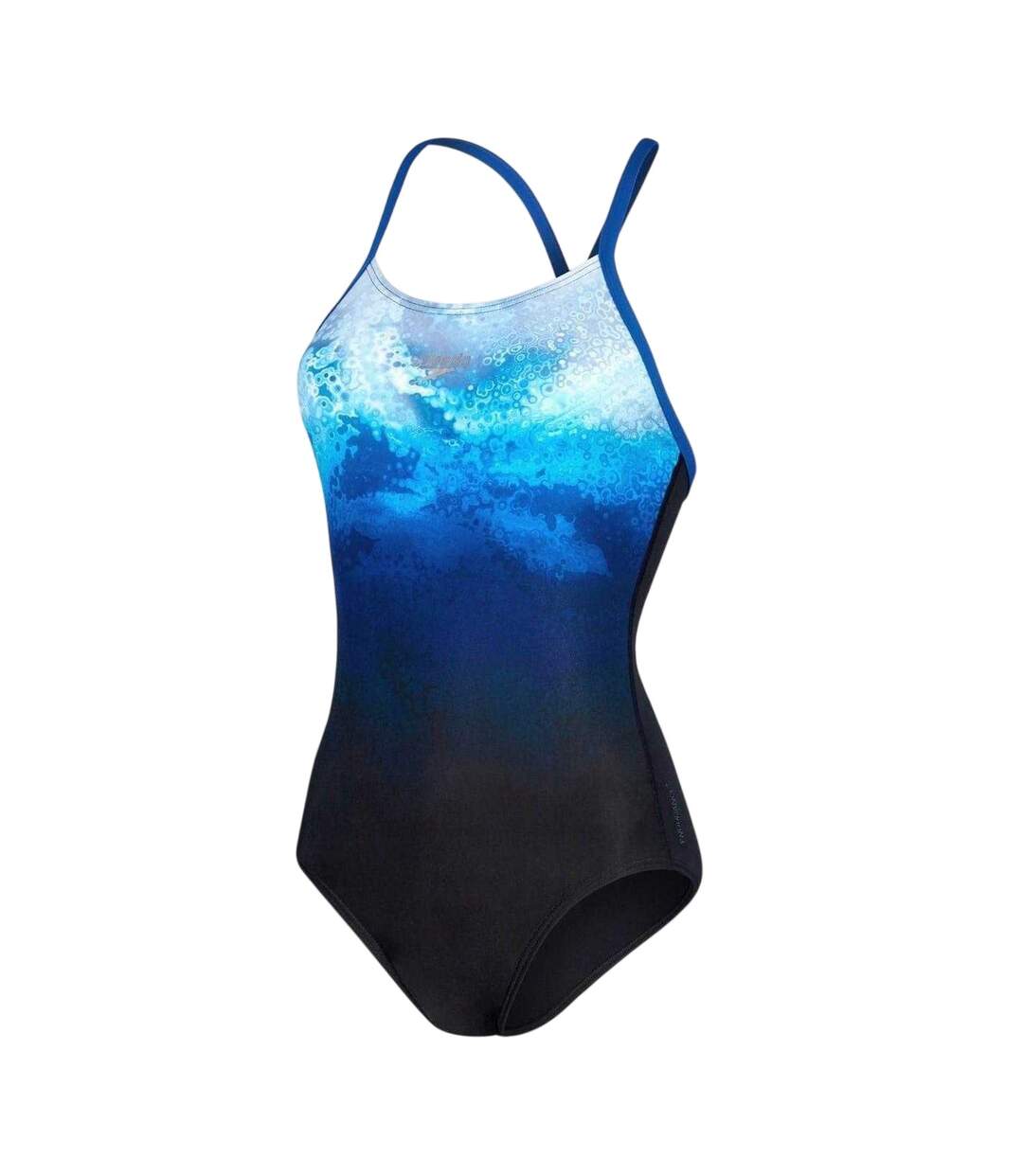 Maillot De Bain 1 Pièce Motif/style Abstrait Femme Noir Bleu Speedo-2