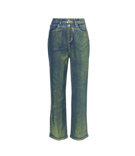 Jean Motif/style Métallisé Lupe Femme Vert AmyLynn