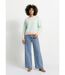 Pull duveteux rayé pastel forme loose-3
