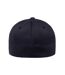 Childrens/kids Wooly Combed Baseball Cap Dark Navy Flexfit-2