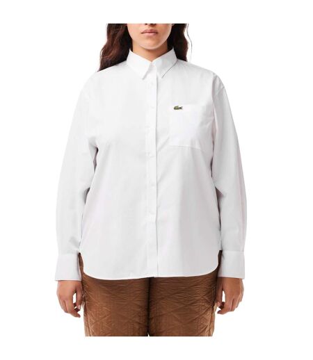 Womens/ladies pocket oversized shirt white Lacoste