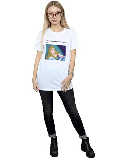 Disney - T-shirt SLEEPING BEAUTY MEME - Femme (Blanc) - UTBI16860