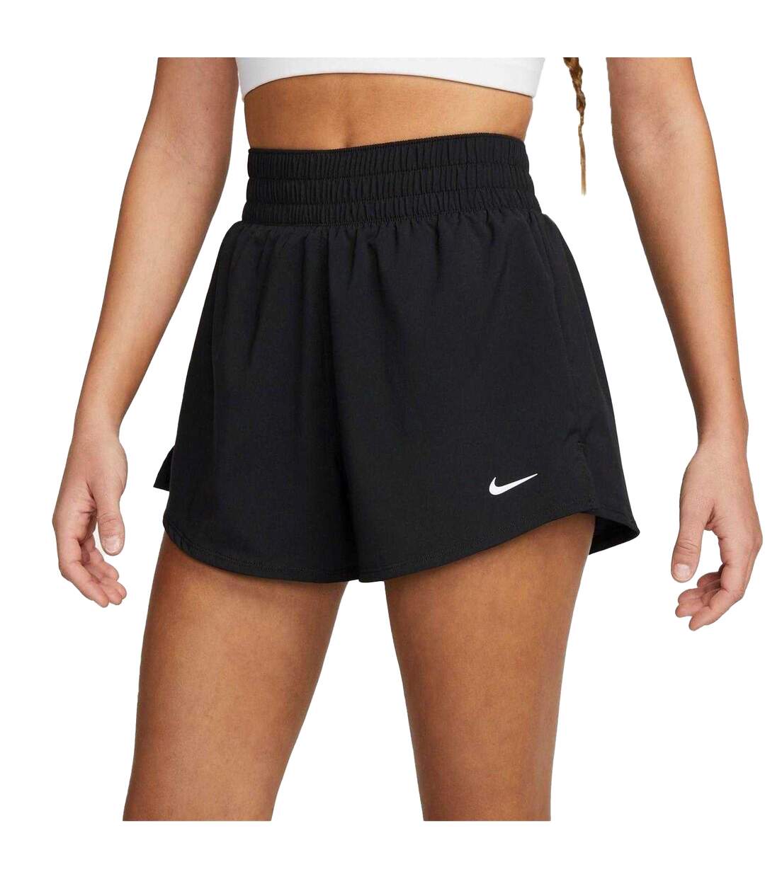 Womens/ladies Pro 2 In 1 Running Shorts Black Nike-1