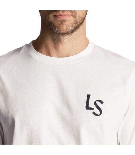 T-shirt Style Logo Ls Homme Blanc Lyle & Scott