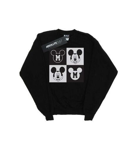 Disney Sweatshirt Femme/Ladies Mickey Mouse Smiling Squares (Noir) - UTBI26805