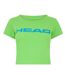 Womens/ladies Big Logo T-shirt Green Head-3