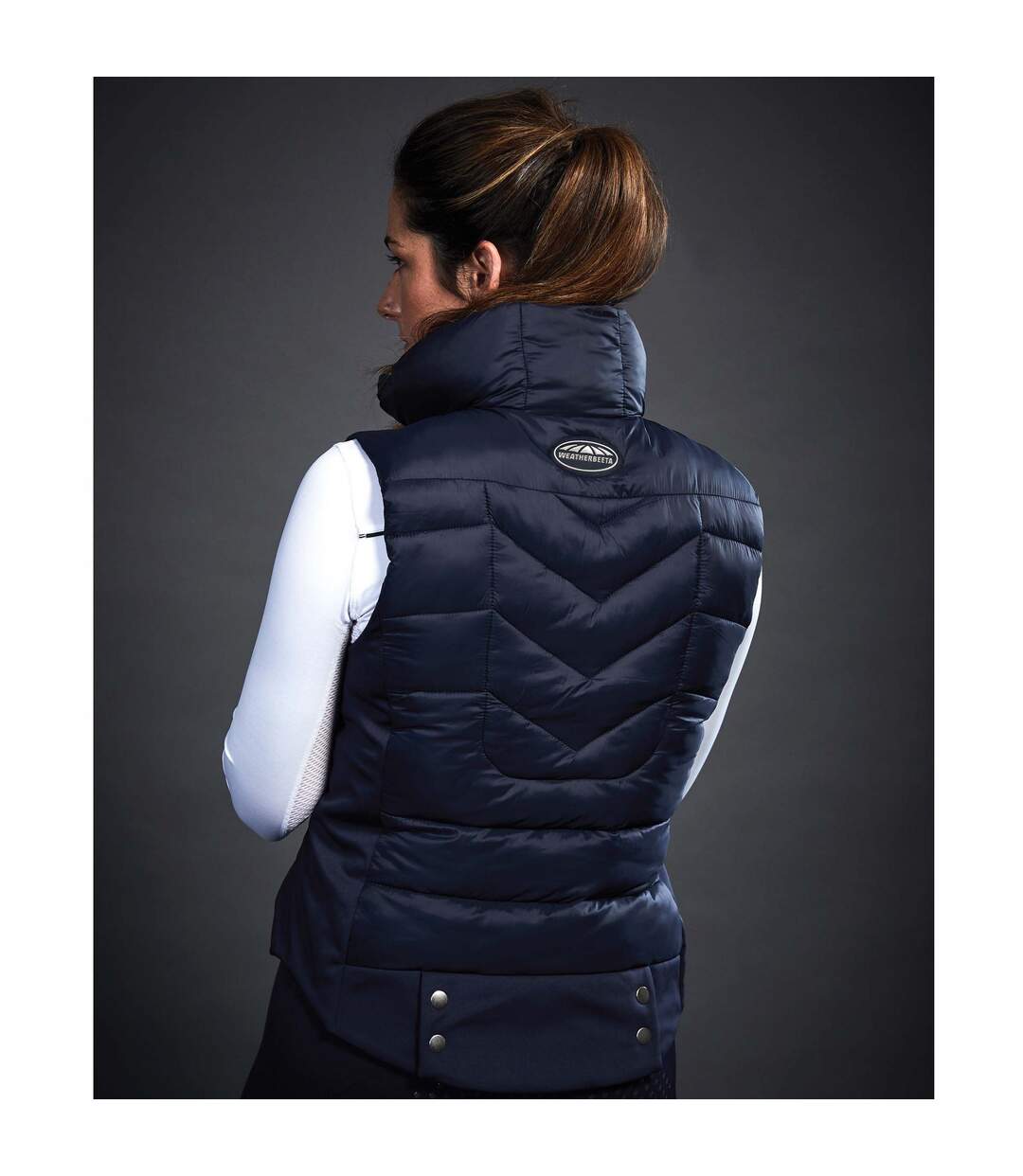 Womens/ladies dion puffer vest navy Weatherbeeta