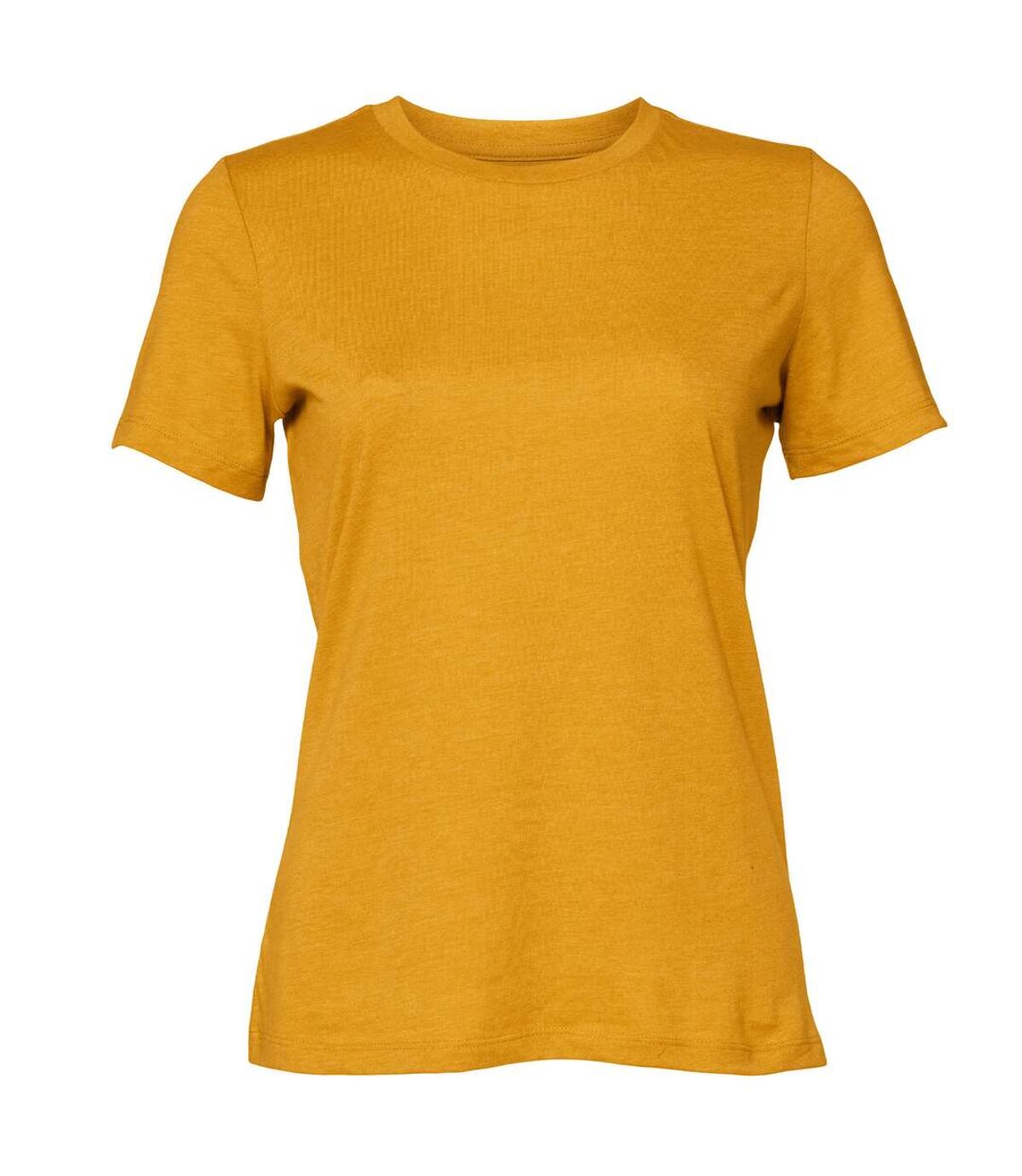 Bella + Canvas Womens/Ladies Heather Jersey Relaxed Fit T-Shirt (Mustard Yellow)