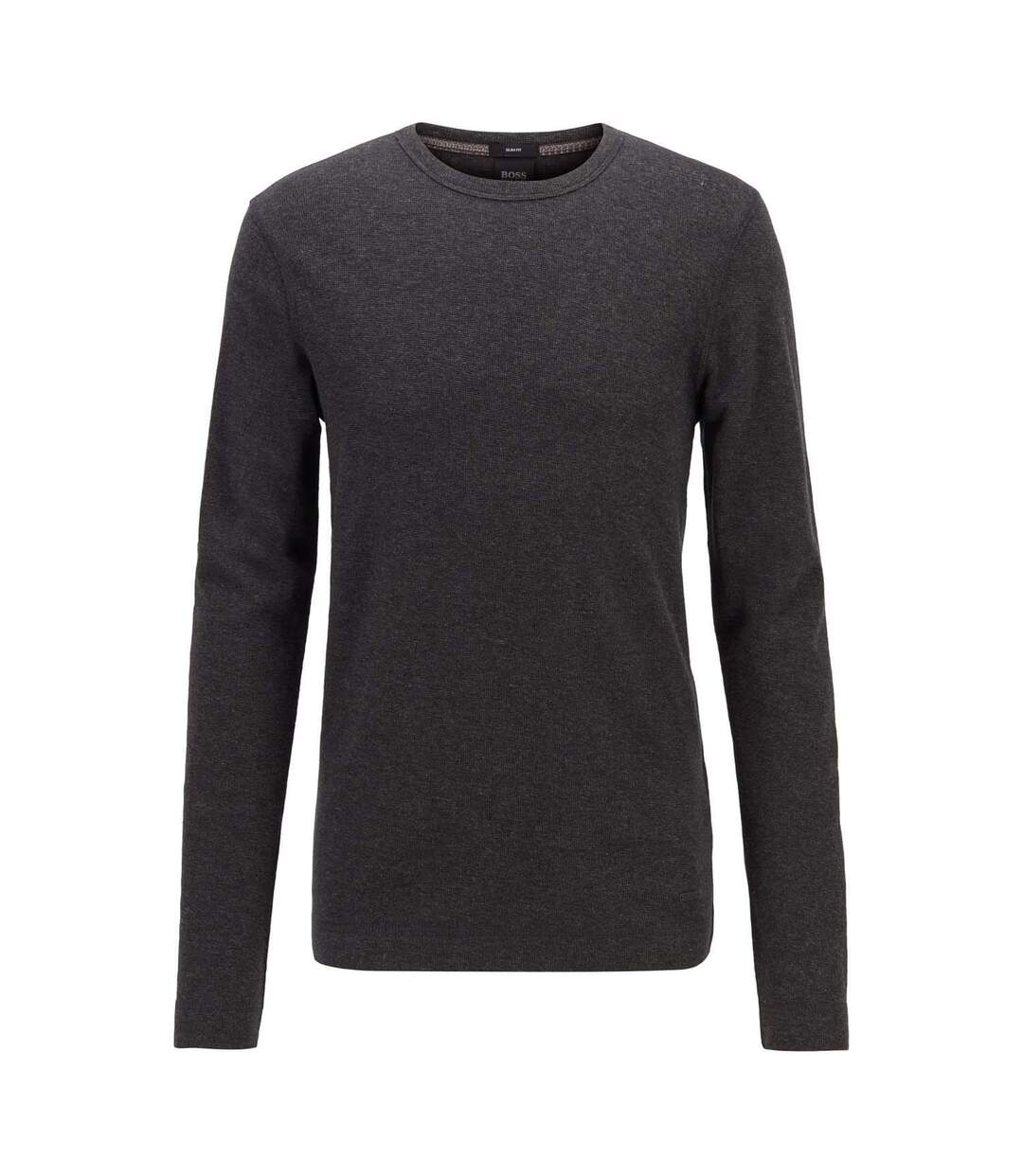 T-shirt Manches Longues Tempest Homme Noir Chiné Boss-1