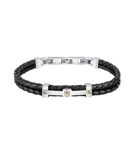 Mens Polished Braided Bracelet One Size Light Maserati