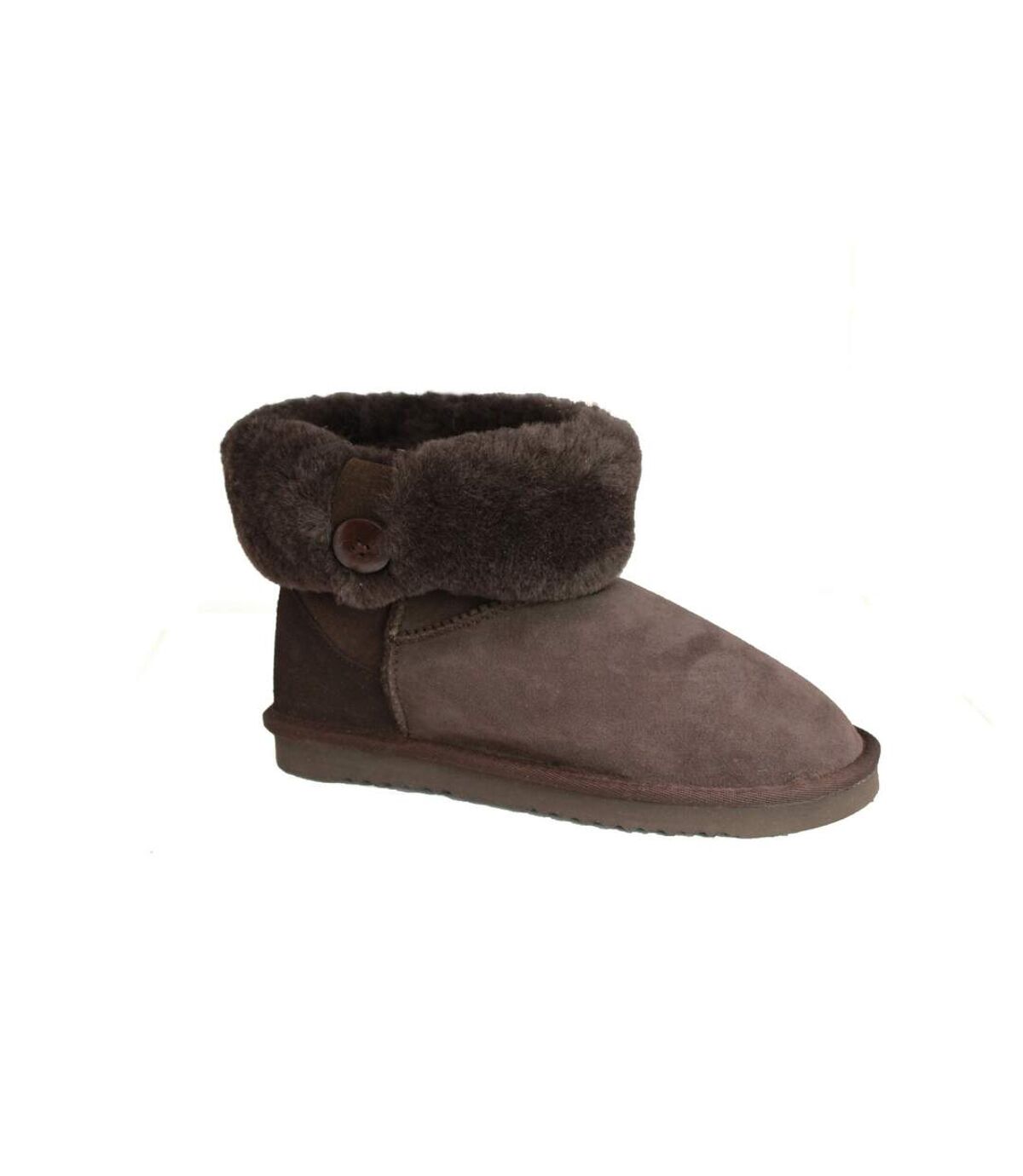 Eastern Counties Leather Womens/Ladies Freya Cuff And Button Sheepskin Boots (Chocolate) - UTEL172