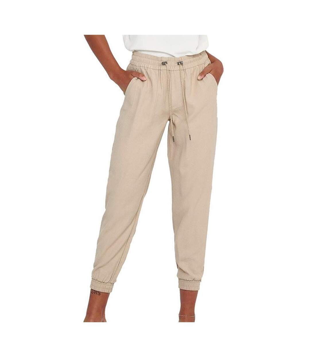 Pantalon Fluide Beige Femme Only 15322283-BLK - S-L32-1