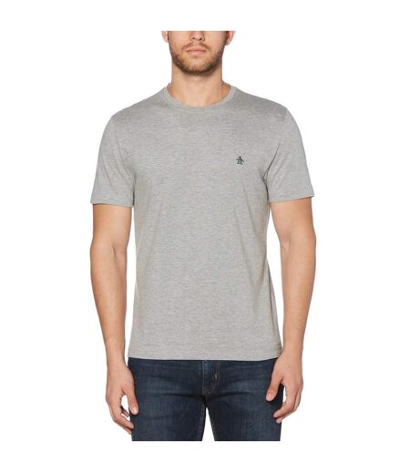Mens Pin Point Organic Cotton T-shirt Grey Original Penguin