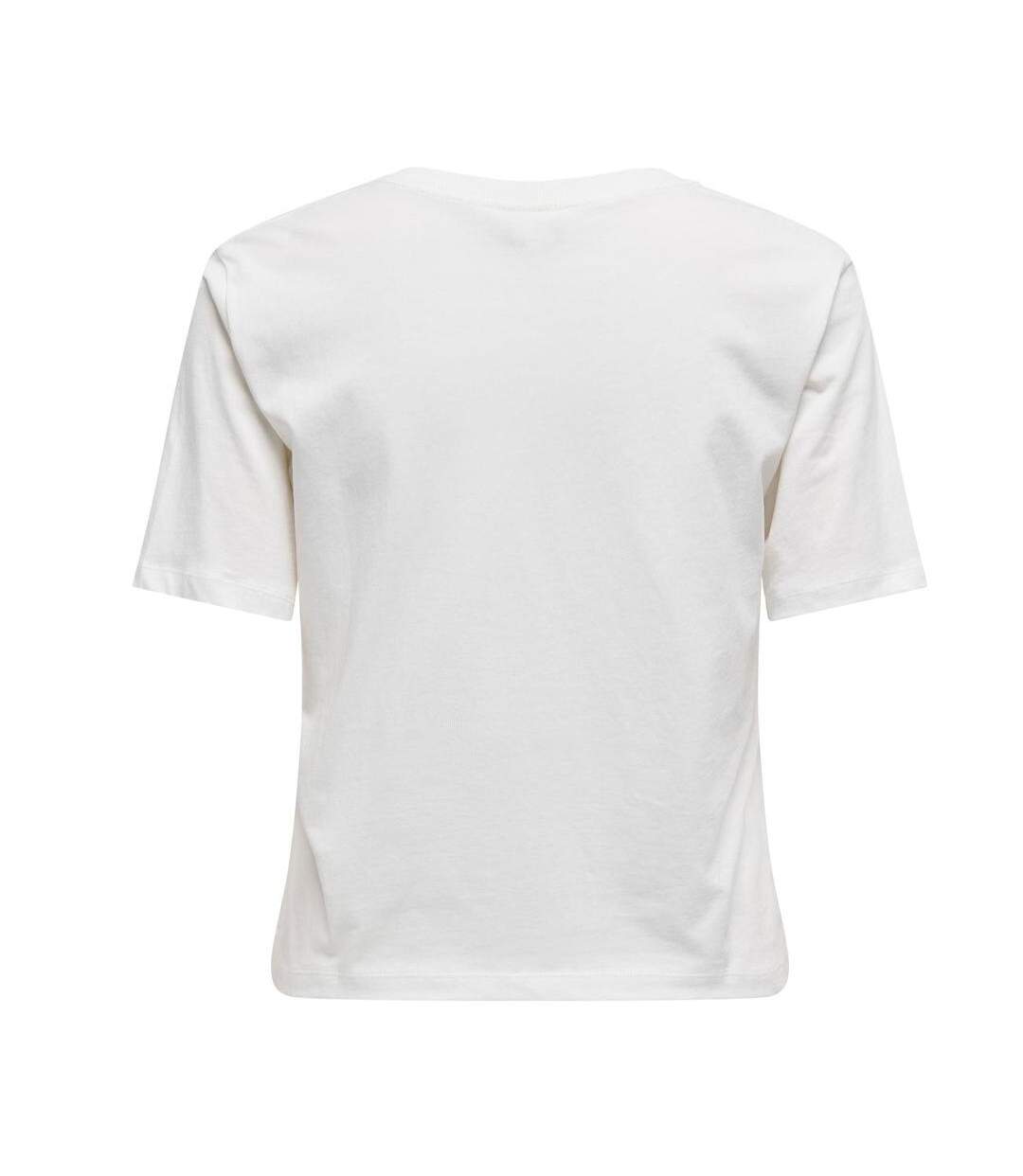 T-shirt blanc femme jdy rex 15352294 - l-2