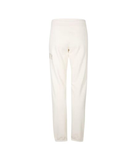 Womens/ladies Logo Ribbed Cuff Joggers Pebble DKNY