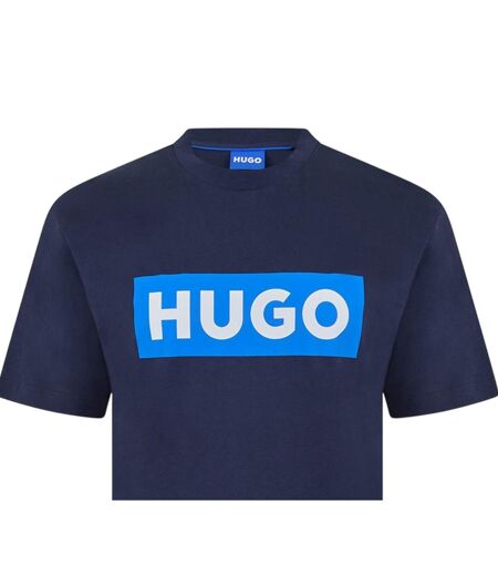 T-shirt Motif/style Logo Rectangulaire Adulte Bleu Marine Hugo Boss