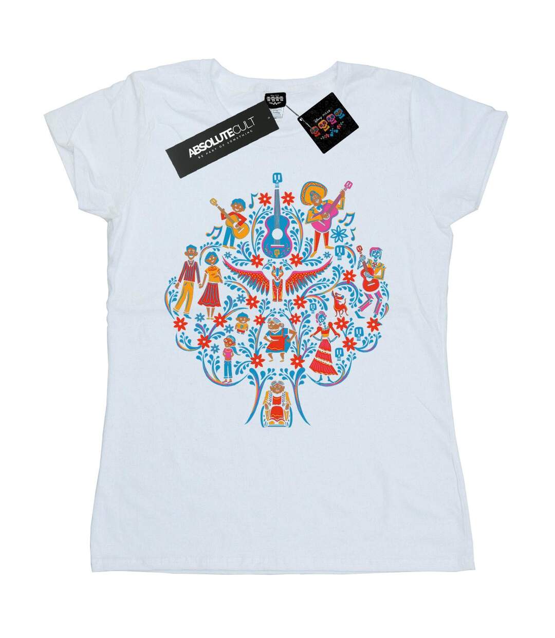 Disney - T-shirt COCO TREE PATTERN - Femme (Blanc) - UTBI14325-1