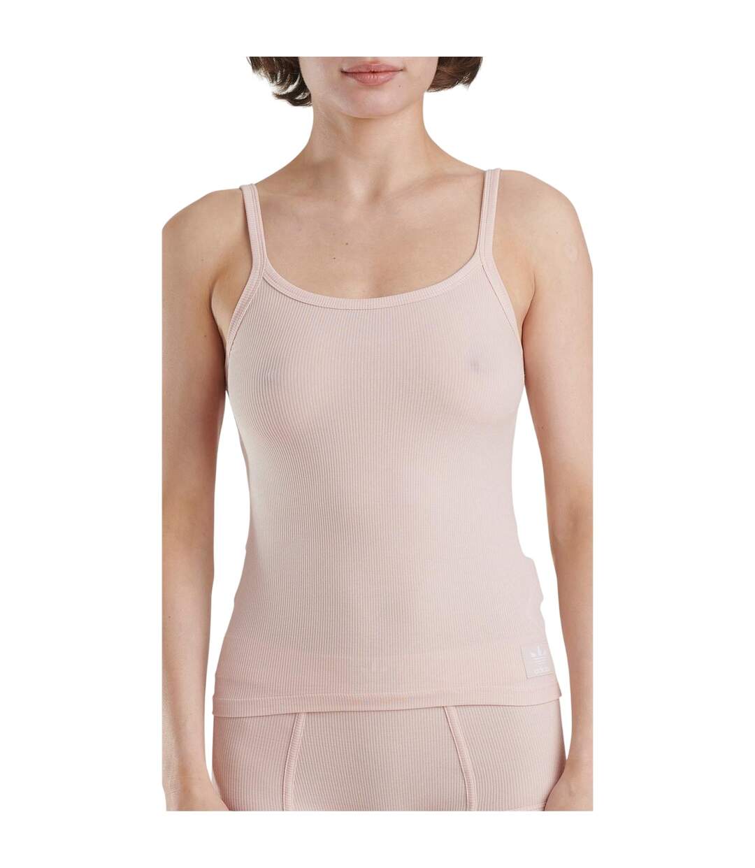 Womens/ladies Ribbed Camisole Peach Whip Adidas-2