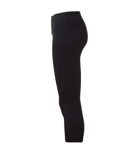 TriDri Womens/Ladies Performance Recycled 3/4 Leggings (Black)