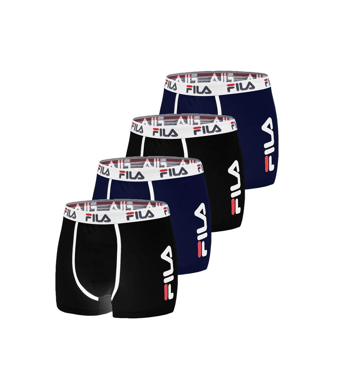 Lot de 4 Boxers Coton homme FU5040 Uni Fila