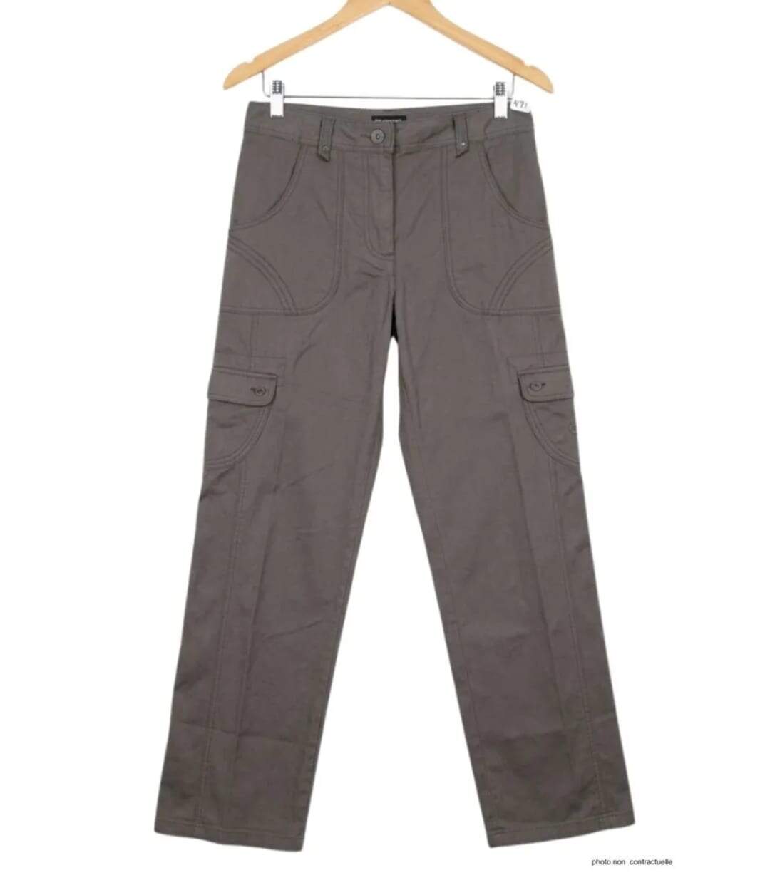 MAYFLOWER BEA1G - Pantalon Cargo Femme Gris : Style Ranger et Confort Coton-2