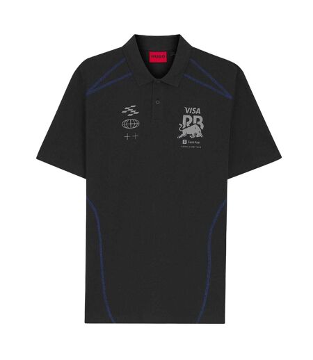 Mens Visa Cash App Racing Bulls F1 Polo Shirt Black Hugo