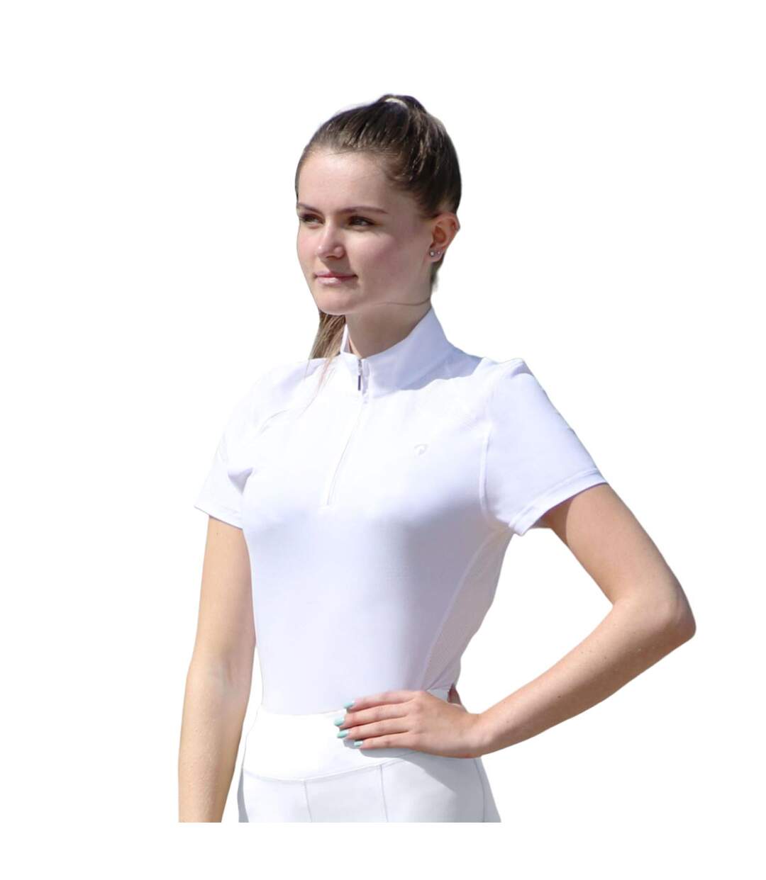 Womens/ladies dynamizs show shirt white Hy-3