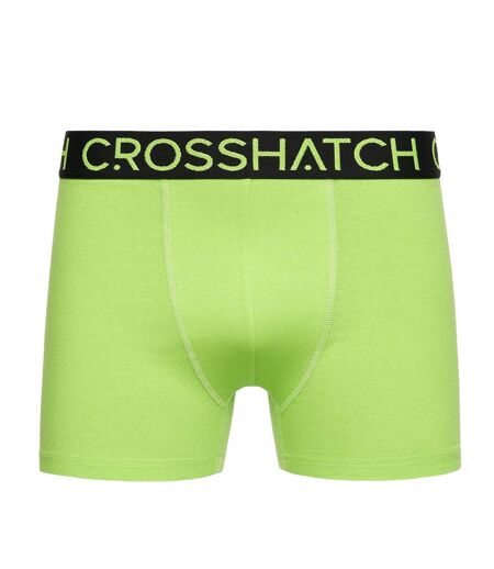 Pack of 3  Mens highlighter boxer shorts  green/red Crosshatch