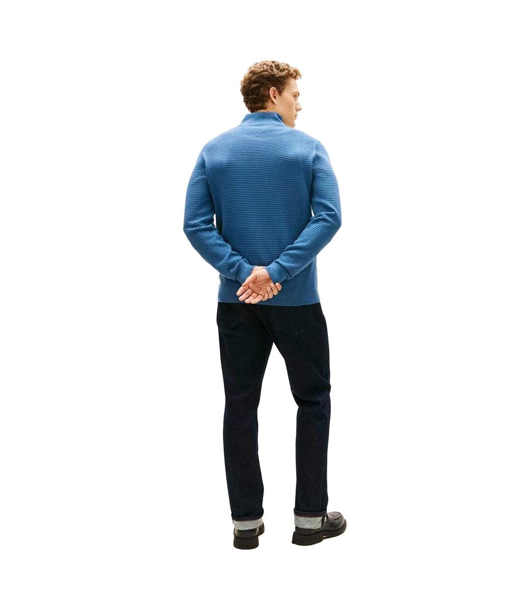 Mens Zip Neck Regular Jumper Aegean Sea Tommy Hilfiger-3