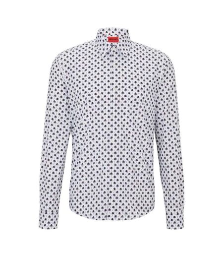 Mens Collared Regular Shirt White Hugo