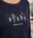 MAYFLOWER NOBODY1 – Tee-shirt manches longues marine à détails brillants pour un look chic et décontracté-4