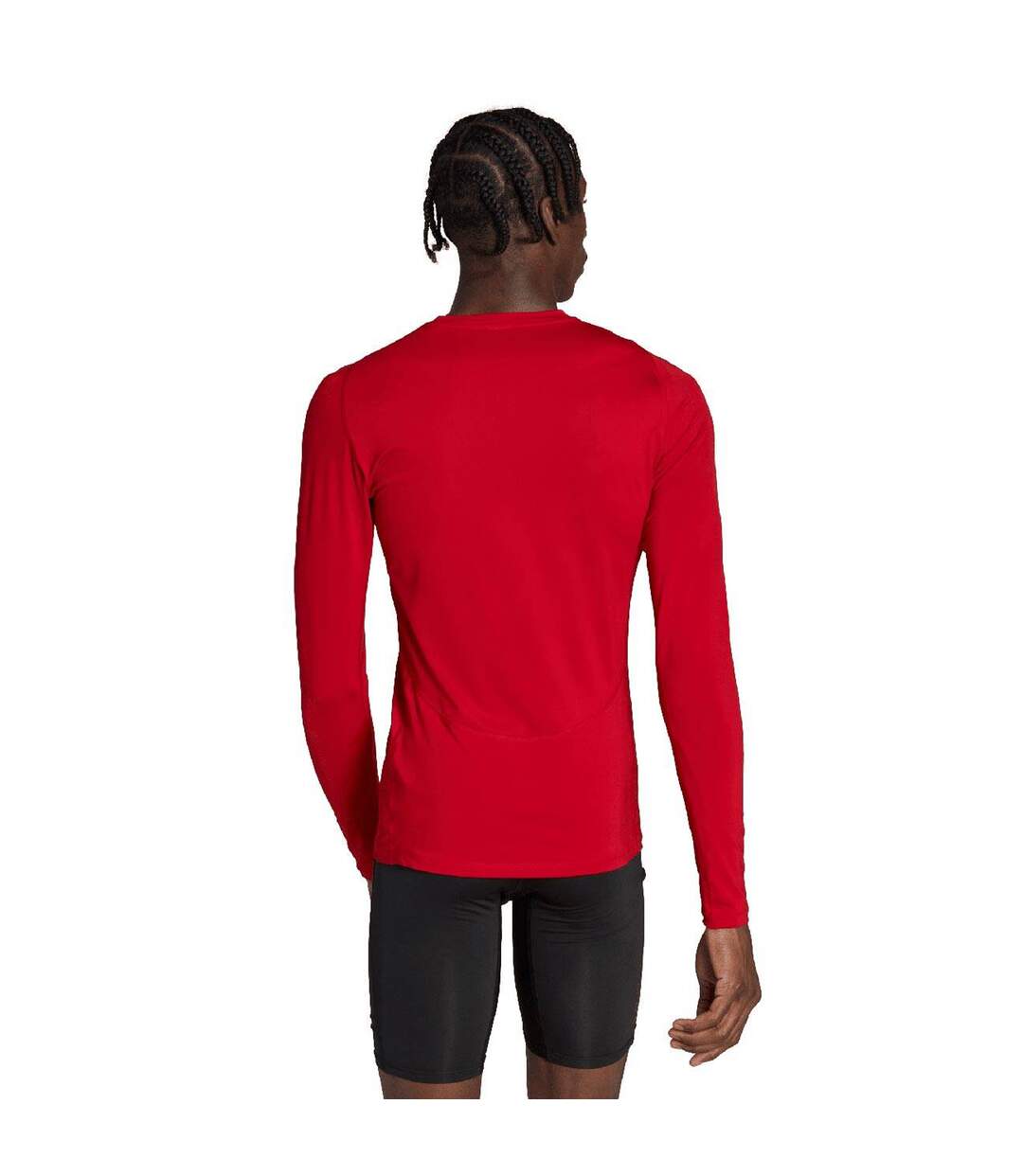 Haut Thermique Techfit Homme Rouge Adidas-3